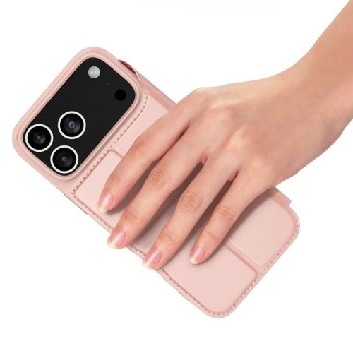 DĖKLAS DUX DUCIS SKIN PRO APPLE IPHONE 17 PRO ROŽINIO AUKSO
