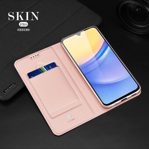 DĖKLAS DUX DUCIS SKIN PRO SAMSUNG A165 A16 4G / A166 A16 5G ROŽINIO AUKSO