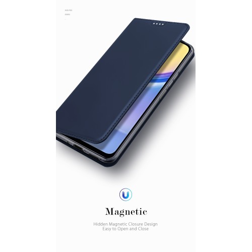 DĖKLAS DUX DUCIS SKIN PRO SAMSUNG A165 A16 4G / A166 A16 5G TAMSIAI MĖLYNAS