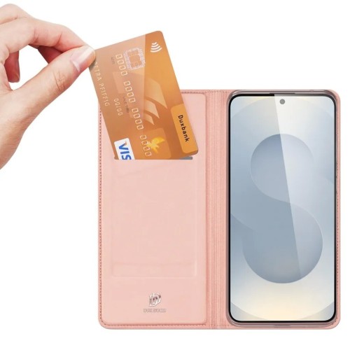 DĖKLAS DUX DUCIS SKIN PRO SAMSUNG S937 S25 EDGE ROŽINIO AUKSO