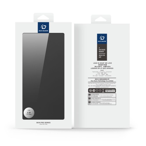 DĖKLAS DUX DUCIS SKIN PRO XIAOMI 17 PRO JUODAS