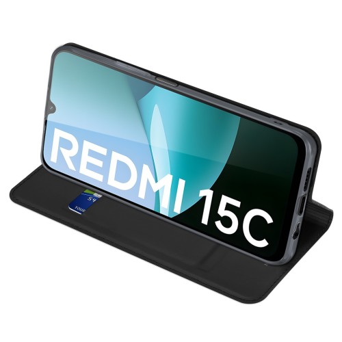 DĖKLAS DUX DUCIS SKIN PRO XIAOMI REDMI 15C 4G JUODAS