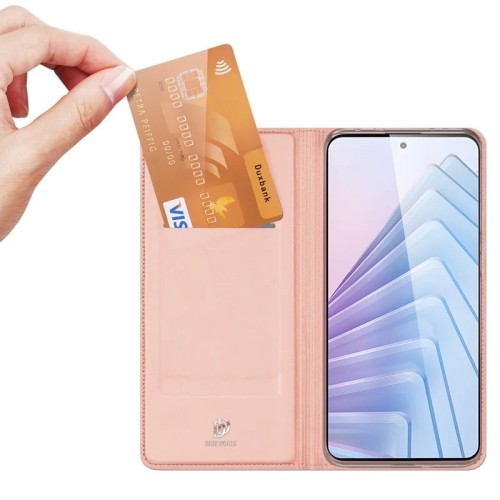 DĖKLAS DUX DUCIS SKIN PRO XIAOMI REDMI NOTE 14 5G ROŽINIO AUKSO