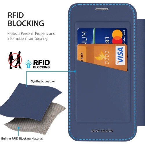 DĖKLAS DUX DUCIS SKIN X PRO SKIRTAS SAMSUNG S937 S25 EDGE MĖLYNAS