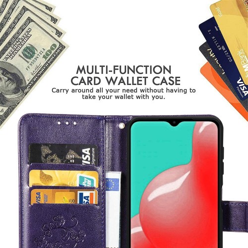 DĖKLAS FLOWER BOOK SAMSUNG A057 A05S VIOLETINIS