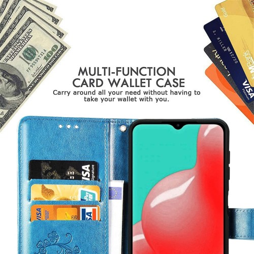 DĖKLAS FLOWER BOOK SAMSUNG A556 A55 5G MĖLYNAS