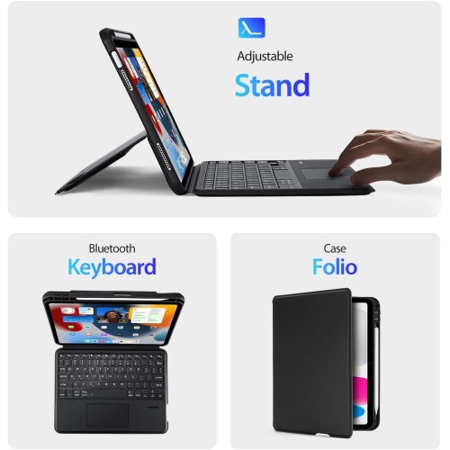 DĖKLAS SU KLAVIATŪRA DUX DUCIS DK APPLE IPAD PRO 11 2018 / 2020 / 2021 / 2022 JUODAS
