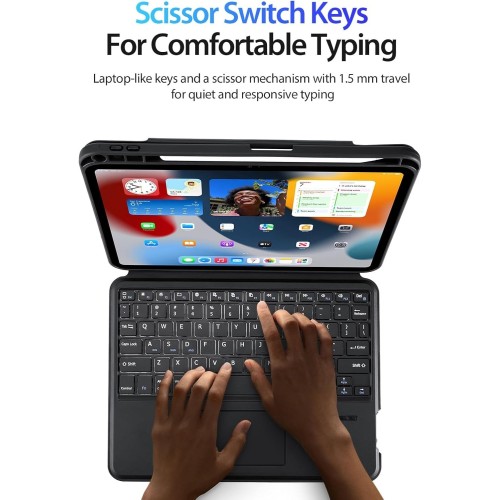 DĖKLAS SU KLAVIATŪRA DUX DUCIS DK APPLE IPAD PRO 11 2018 / 2020 / 2021 / 2022 JUODAS
