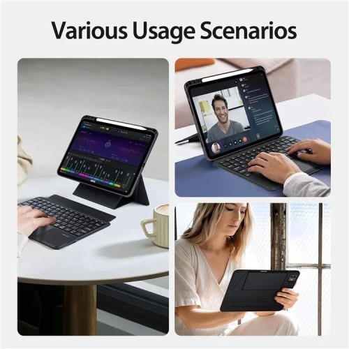 DĖKLAS SU KLAVIATŪRA DUX DUCIS DK APPLE IPAD PRO 11 2024 / 2025 JUODAS