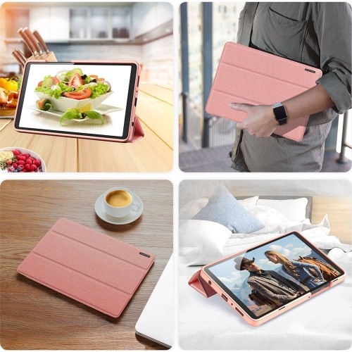 DĖKLAS DUX DUCIS DOMO SAMSUNG X110 / X115 TAB A9 8.7 / X130 / X135 TAB A11 8.7 ROŽINIS