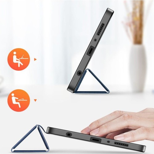 DĖKLAS DUX DUCIS DOMO SAMSUNG X110 / X115 TAB A9 8.7 / X130 / X135 TAB A11 8.7 TAMSIAI MĖLYNAS