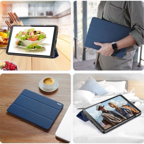 DĖKLAS DUX DUCIS DOMO SAMSUNG X110 / X115 TAB A9 8.7 / X130 / X135 TAB A11 8.7 TAMSIAI MĖLYNAS
