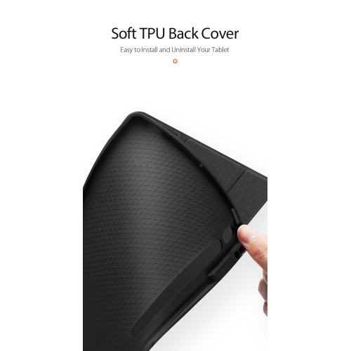 DĖKLAS DUX DUCIS DOMO SAMSUNG X820 TAB S10 PLUS / X610 / X616 TAB S9 FE PLUS JUODAS