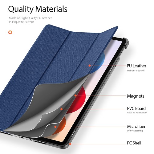 DĖKLAS DUX DUCIS DOMO XIAOMI REDMI PAD PRO 12.1 / REDMI PAD 2 PRO 12.1 TAMSIAI MĖLYNAS