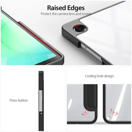 DĖKLAS DUX DUCIS TOBY SAMSUNG X110 / X115 TAB A9 8.7 / X130 / X135 TAB A11 8.7 JUODAS