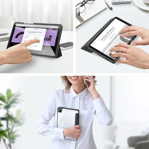 DĖKLAS DUX DUCIS TOBY SAMSUNG X110 / X115 TAB A9 8.7 / X130 / X135 TAB A11 8.7 JUODAS