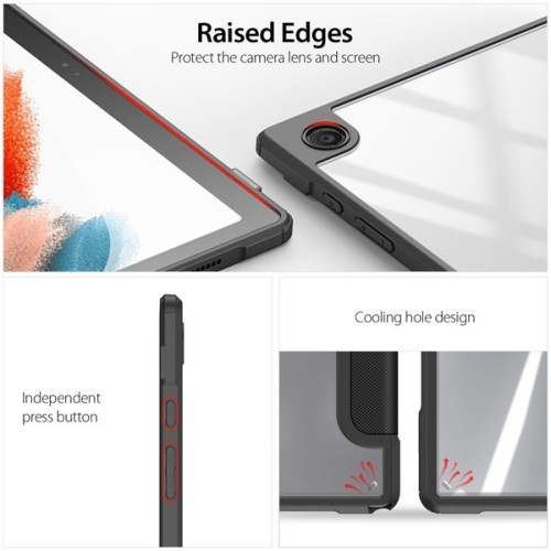 DĖKLAS DUX DUCIS TOBY SAMSUNG X200 / X205 TAB A8 10.5 2021 JUODAS