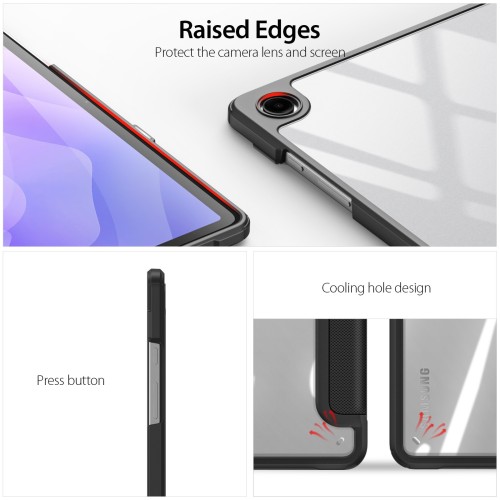 DĖKLAS DUX DUCIS TOBY SAMSUNG X210 / X215 / X216 TAB A9 PLUS 11.0 / X230 / X235 / X236 TAB A11 PLUS 11.0 JUODAS