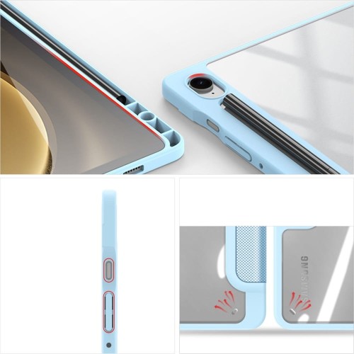 DĖKLAS DUX DUCIS TOBY SAMSUNG X520 / X526 TAB S10 FE / X710 / X716 TAB S9 / X510 / X516 TAB S9 FE MĖLYNAS