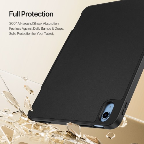 DĖKLAS DUX DUCIS VERS APPLE IPAD 10.9 2022 / IPAD 11 2025 JUODAS