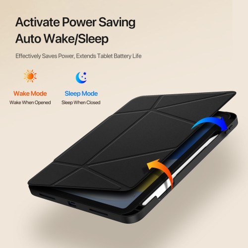 DĖKLAS DUX DUCIS VERS APPLE IPAD 10.9 2022 / IPAD 11 2025 JUODAS