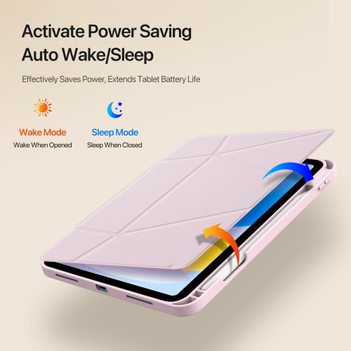 DĖKLAS DUX DUCIS VERS APPLE IPAD 10.9 2022 / IPAD 11 2025 ROŽINIS