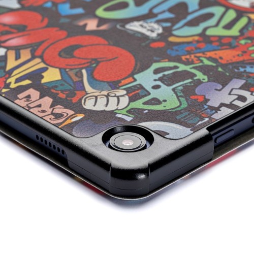 DĖKLAS REACH SMART LEATHER SAMSUNG X200 / X205 TAB A8 10.5 2021 GRAFFITI