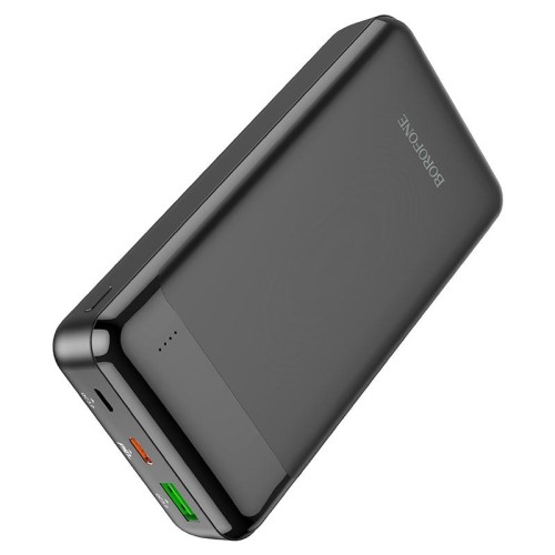 IŠORINĖ BATERIJA POWER BANK BOROFONE BJ19A TYPE-C PD 20W+QUICK CHARGE 3.0 20000MAH JUODA