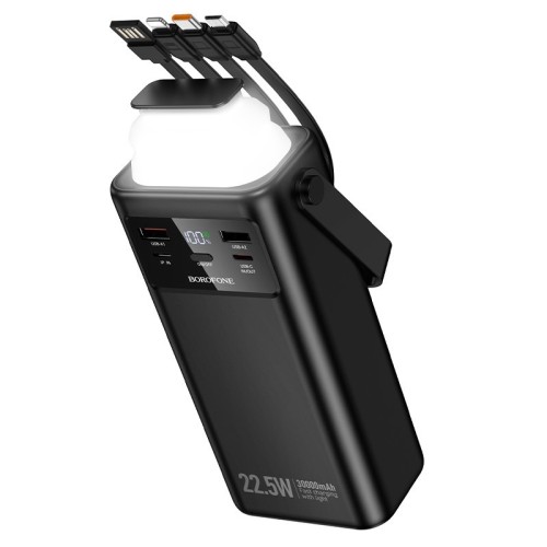 IŠORINĖ BATERIJA POWER BANK BOROFONE BJ65 22.5W 30000MAH JUODA