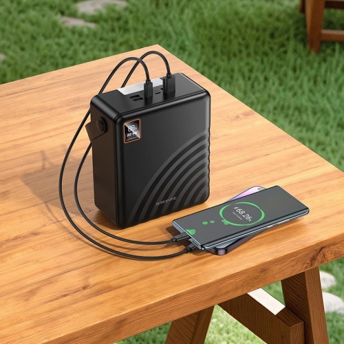 IŠORINĖ BATERIJA POWER BANK BOROFONE BJ85 22.5W+PD20W 100000MAH JUODA