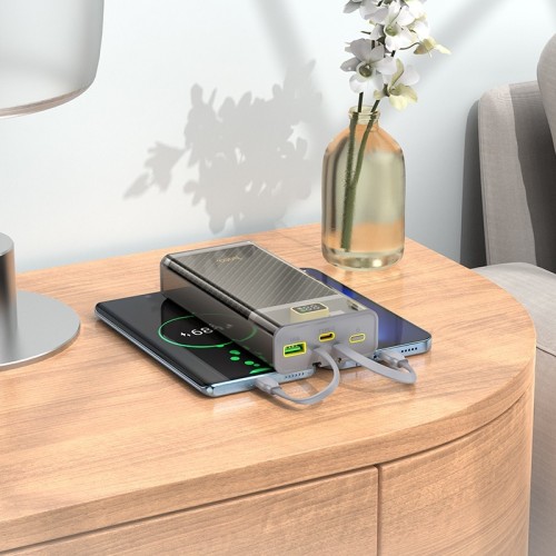 IŠORINĖ BATERIJA POWER BANK HOCO J104A DISCOVERY EDITION 22.5W 20000MAH PILKA