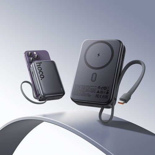 IŠORINĖ BATERIJA POWER BANK HOCO Q44A 45W MAGSAFE 20000MAH JUODA