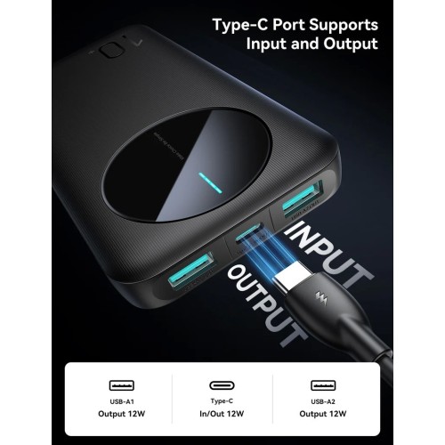 IŠORINĖ BATERIJA POWER BANK JOYROOM JR-PBF12 10000MAH JUODA