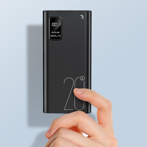 IŠORINĖ BATERIJA POWER BANK REACH RR-H33B 22.5W 20000MAH JUODA