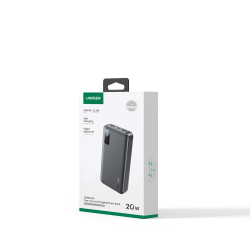 IŠORINĖ BATERIJA POWER BANK UGREEN PB313 20W 20000MAH (25683) JUODA