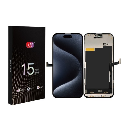 EKRANAS APPLE IPHONE 15 PRO MAX SU LIETIMUI JAUTRIU STIKLIUKU JH INCELL FHD 120HZ (REMOVABLE IC)