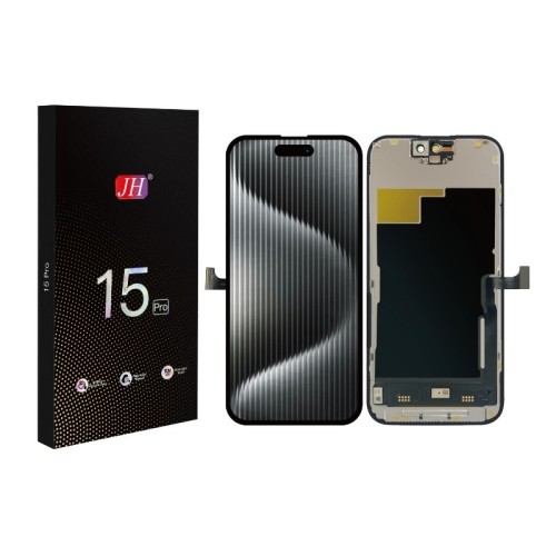 EKRANAS APPLE IPHONE 15 PRO SU LIETIMUI JAUTRIU STIKLIUKU JH INCELL FHD 120HZ (REMOVABLE IC)