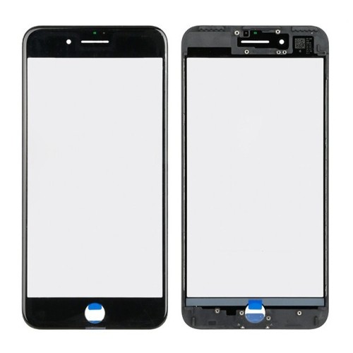 LCD STIKLIUKAS APPLE IPHONE 7 PLUS SU RĖMELIU IR OCA JUODAS V2 ORG