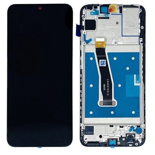 EKRANAS HUAWEI P SMART 2019 / P SMART PLUS 2019 / P SMART 2020 SU LIETIMUI JAUTRIU STIKLIUKU IR RĖMELIU JUODAS ORG