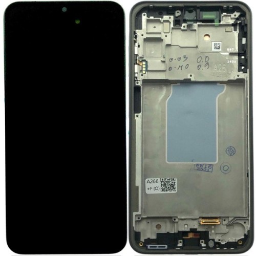 EKRANAS SAMSUNG A266 A26 5G SU LIETIMUI JAUTRIU STIKLIUKU IR RĖMELIU ORIGINALUS BLACK (SERVICE PACK)