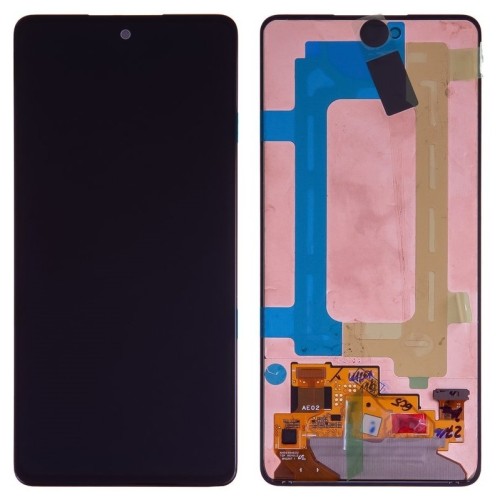 EKRANAS SAMSUNG A536 A53 5G SU LIETIMUI JAUTRIU STIKLIUKU IR RĖMELIU JUODAS OLED (REAL SIZE)
