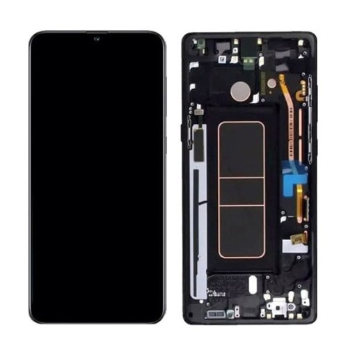 EKRANAS SAMSUNG A715 A71 SU LIETIMUI JAUTRIU STIKLIUKU IR RĖMELIU ORIGINALUS BLACK (ASSEMBLED SERVICE PACK)