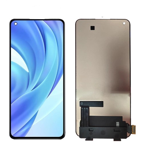 EKRANAS XIAOMI MI 11 LITE 4G / 5G / 11 LITE 5G NE SU LIETIMUI JAUTRIU STIKLIUKU JUODAS ORG