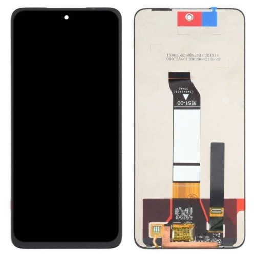 EKRANAS XIAOMI REDMI NOTE 10 5G / REDMI NOTE 10T 5G / POCO M3 PRO 4G / 5G SU LIETIMUI JAUTRIU STIKLIUKU JUODAS ORG