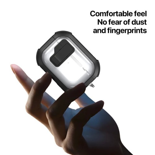 DĖKLAS DUX DUCIS PECN APPLE AIRPODS 4 JUODAS