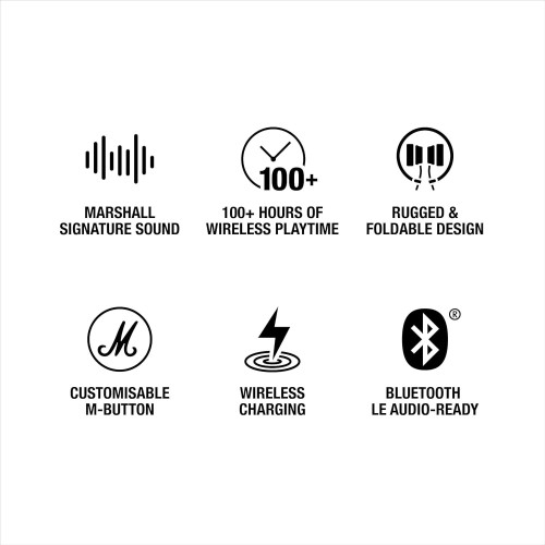 BELAIDĖS AUSINĖS MARSHALL MAJOR V ON-EAR BLUETOOTH RUDOS