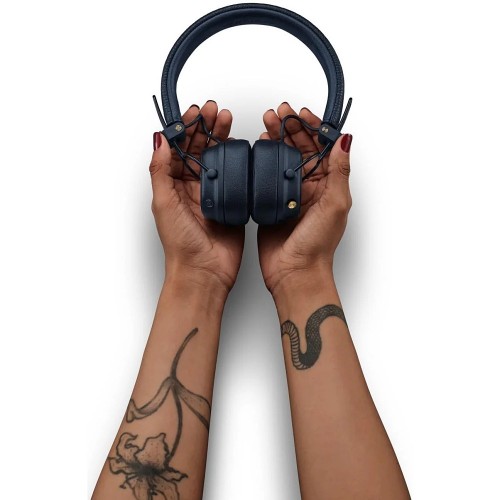 BELAIDĖS AUSINĖS MARSHALL MAJOR V ON-EAR BLUETOOTH TAMSIAI MĖLYNOS