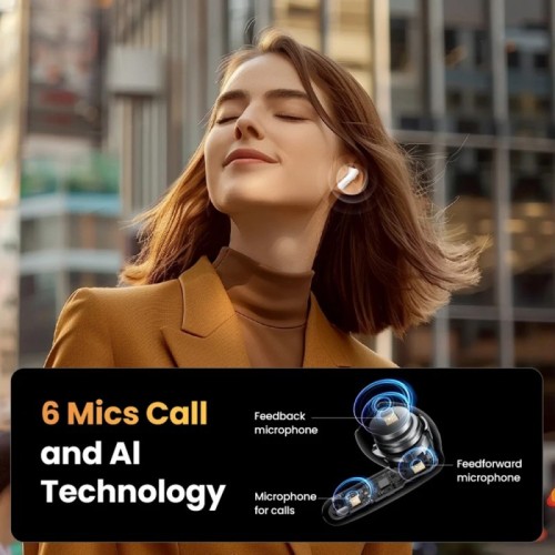 BELAIDĖS AUSINĖS UGREEN HITUNE H6 PRO ACTIVE NOISE-CANCELLING EARBUDS (35873) BALTOS