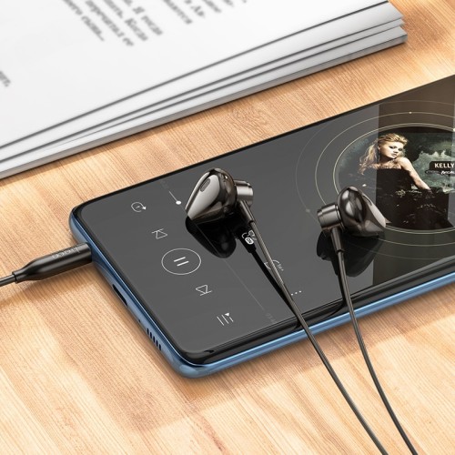 AUSINĖS HOCO M125 3,5MM JUODOS