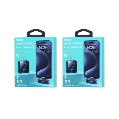 MIKROFONAS REMAX K11 LIGHTNING JUODAS